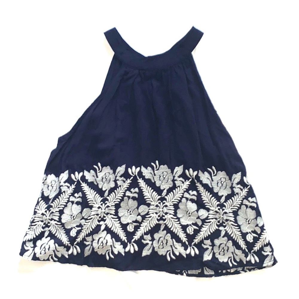 Short Navy Halter Top